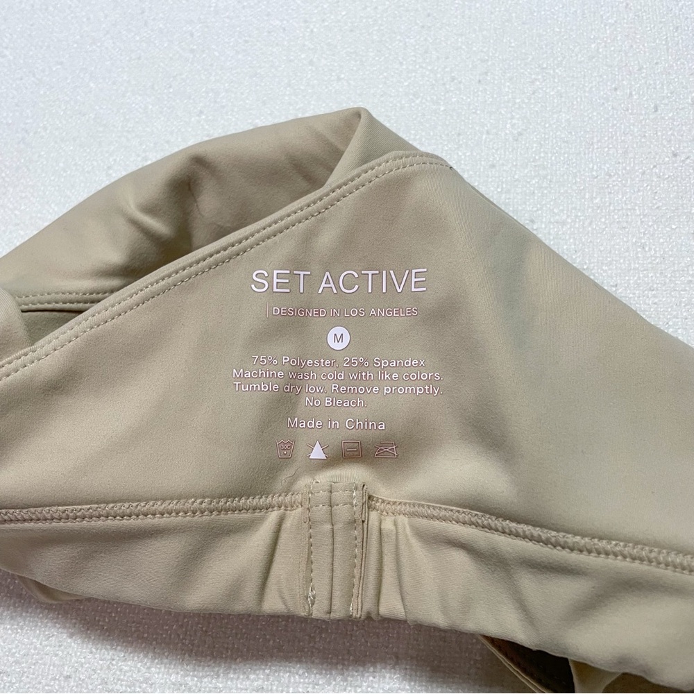 SET Active Sports Bra Size M in Cream - Picture 5 of 5